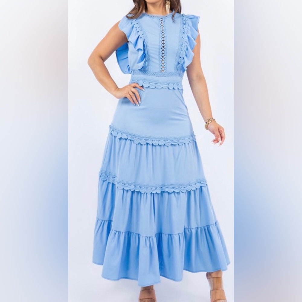 Elegant Blue Maxi Dress